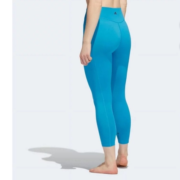 NWT Adidas blue high waisted leggings athletic yoga bottoms women’s size 2XL - Picture 2 of 6